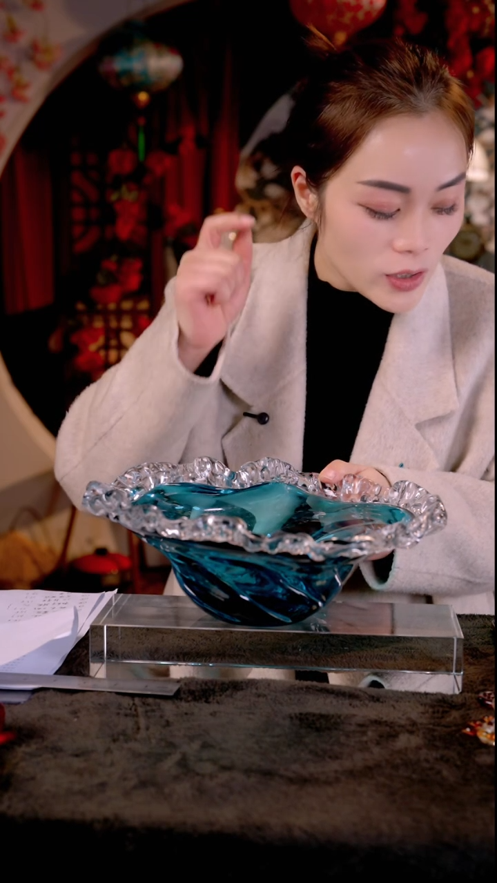 有机玻璃老板娘琉璃海洋之心果盘