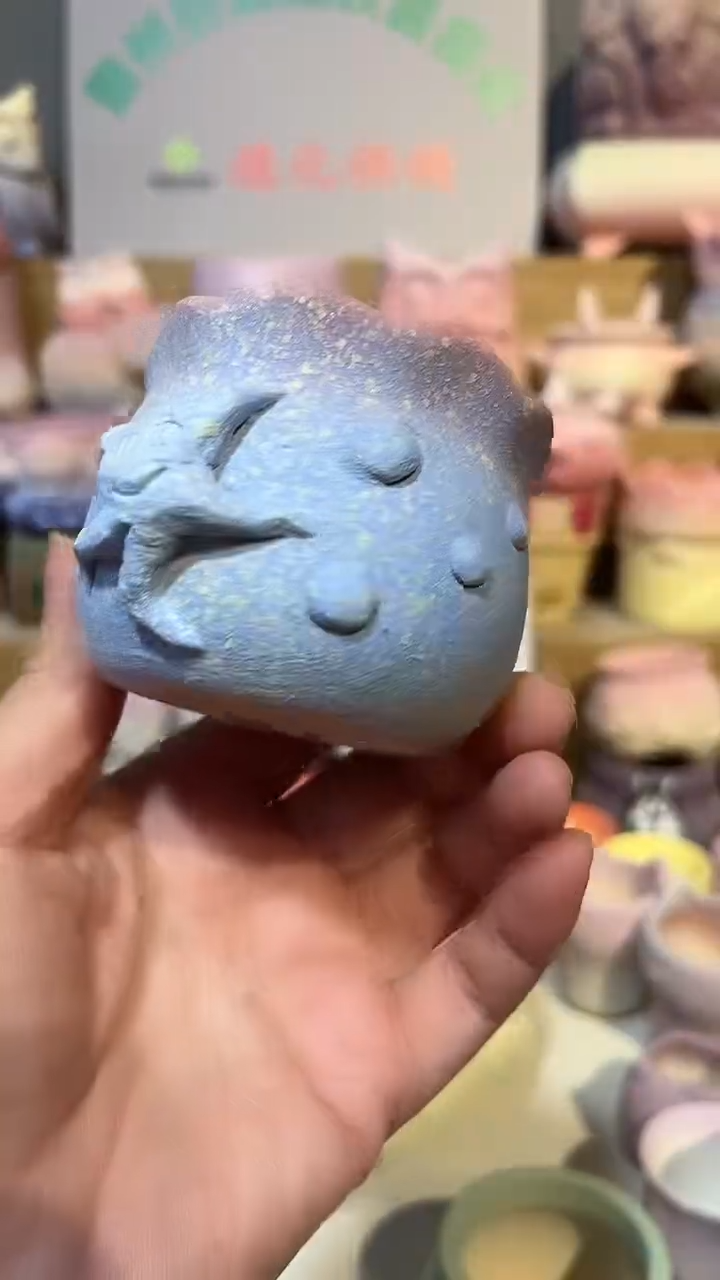 麦饭石粗陶多肉花盆口径5*5*微瑕