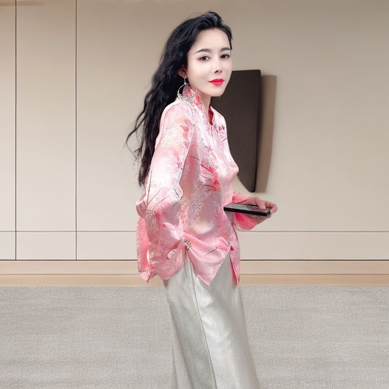 时尚新款爆款新中式女装国风衬衫