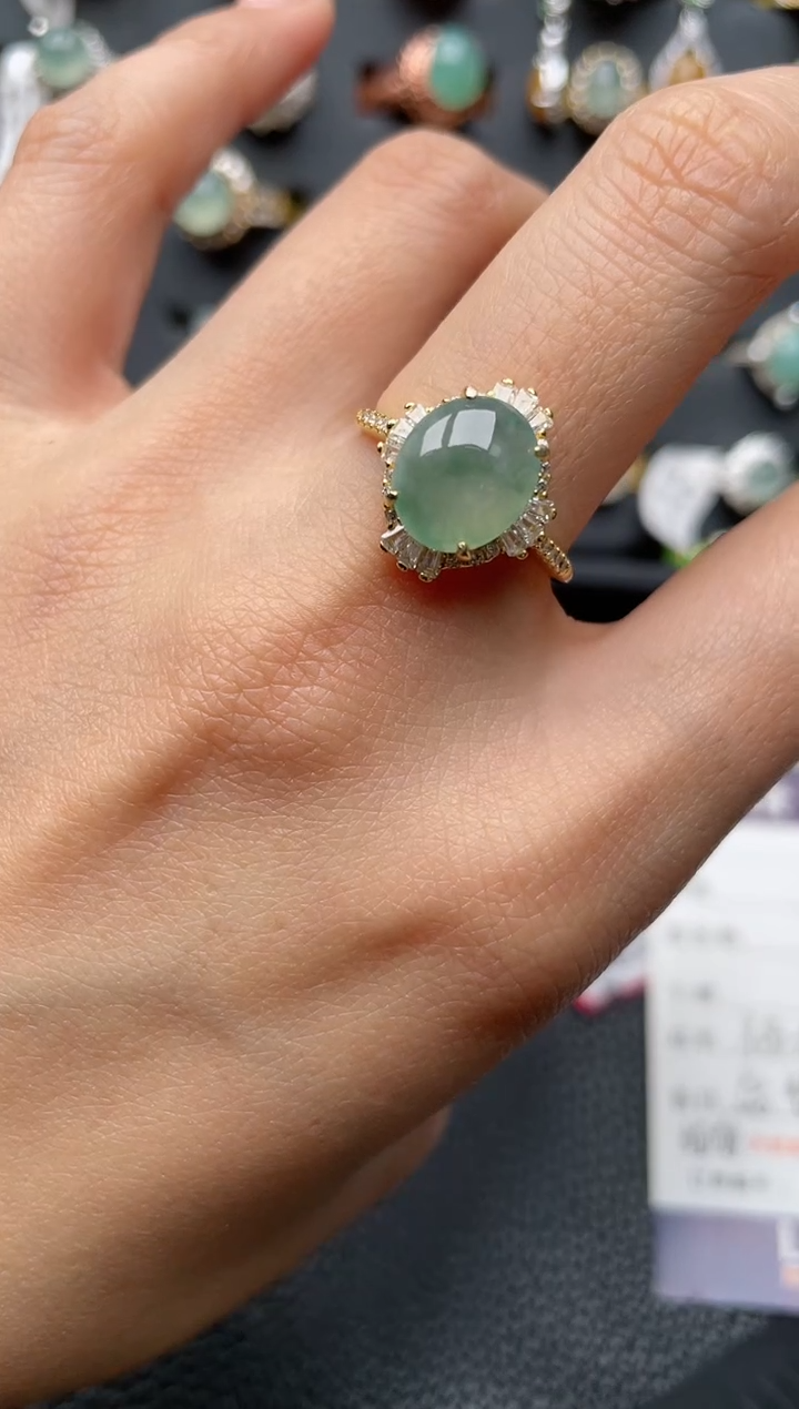 【闪购商品】翡翠戒指银S925镶嵌2222222222  89