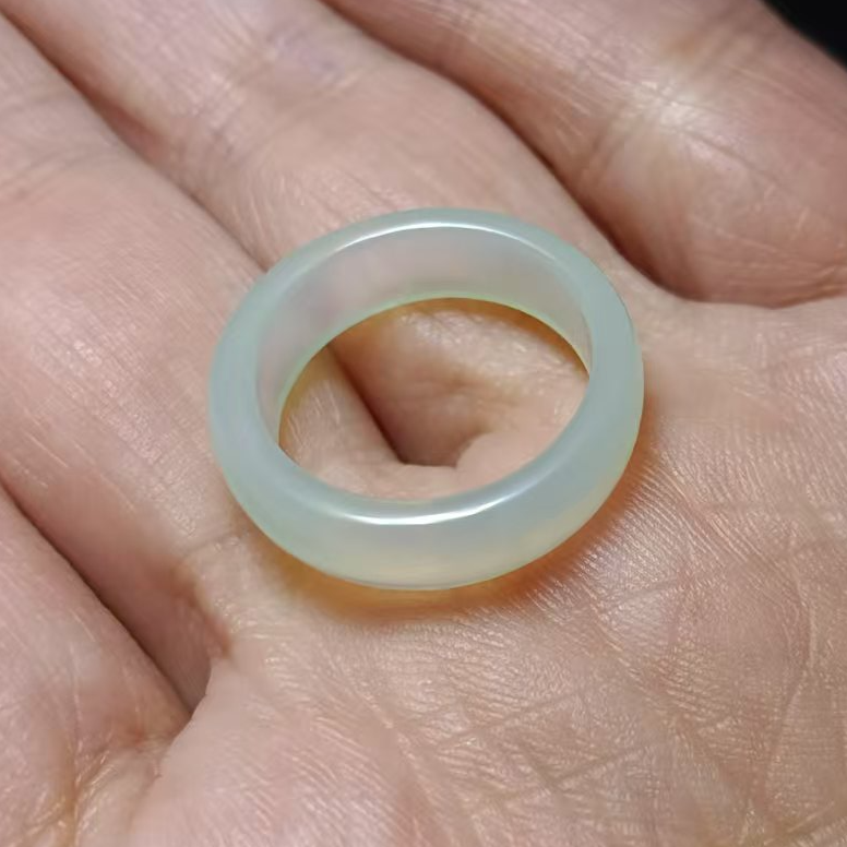 玛瑙玉髓戒圈无美颜无滤镜