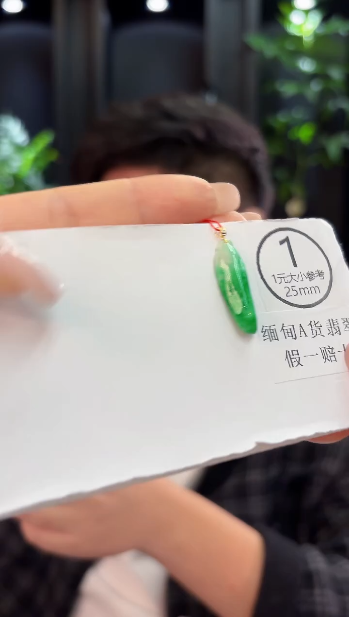 吊坠(不含链)18K金镶嵌翡翠 缅甸A货/支持复检/一件