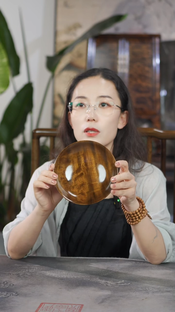 金丝楠933大漆精工果盘圆盘