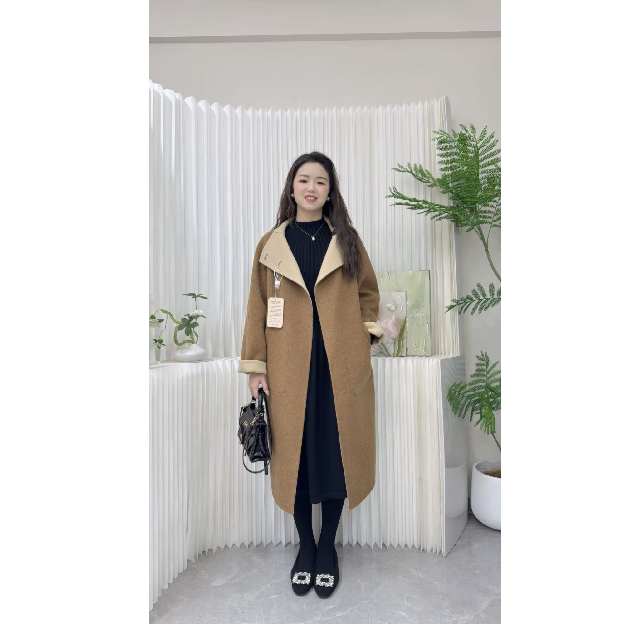 【筱雅】快衣布宽松韩系慵懒风百搭双面双穿秋冬外套9088