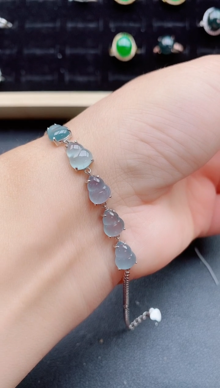 【闪购商品】翡翠手链银S925镶嵌2321312