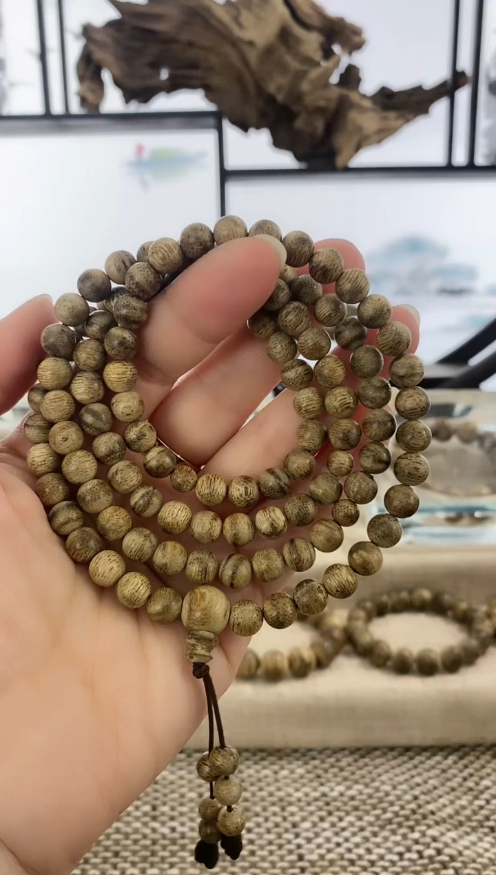【闪购商品】沉香手串越南万野老料7X108MM多圈