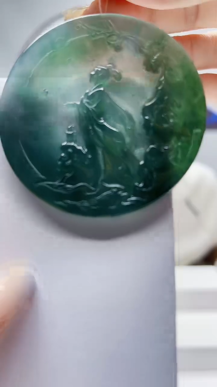未镶嵌定制翡翠毛货-挂件88