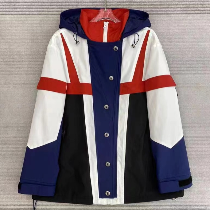 【南油玲姐】拼色冲锋衣连帽新款外套WT6641