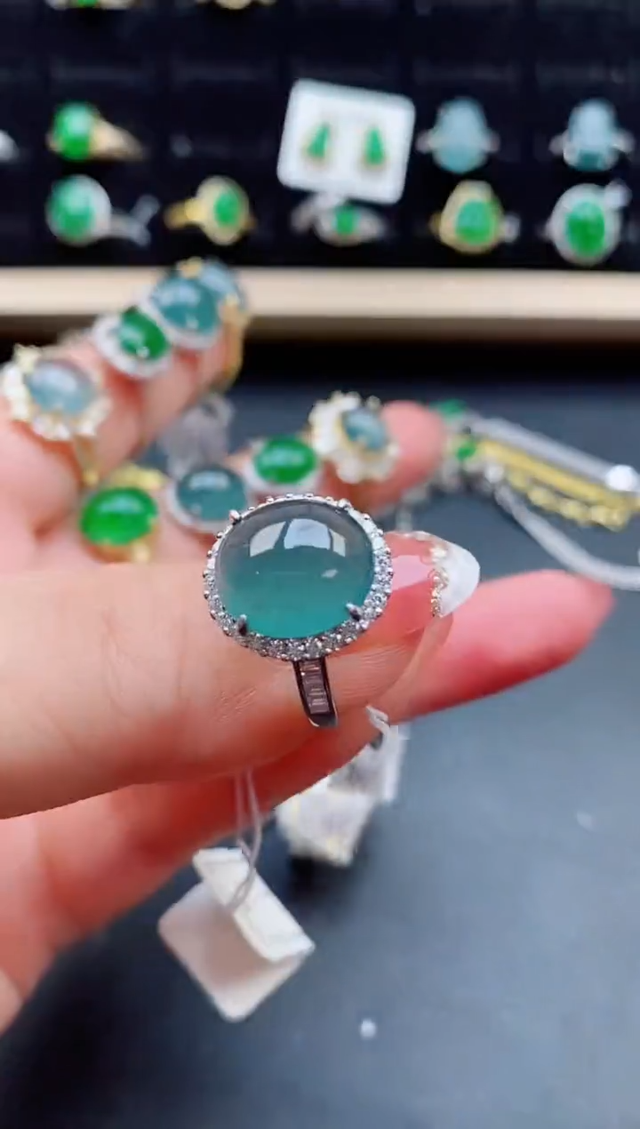 【闪购商品】翡翠戒指银S925镶嵌212121