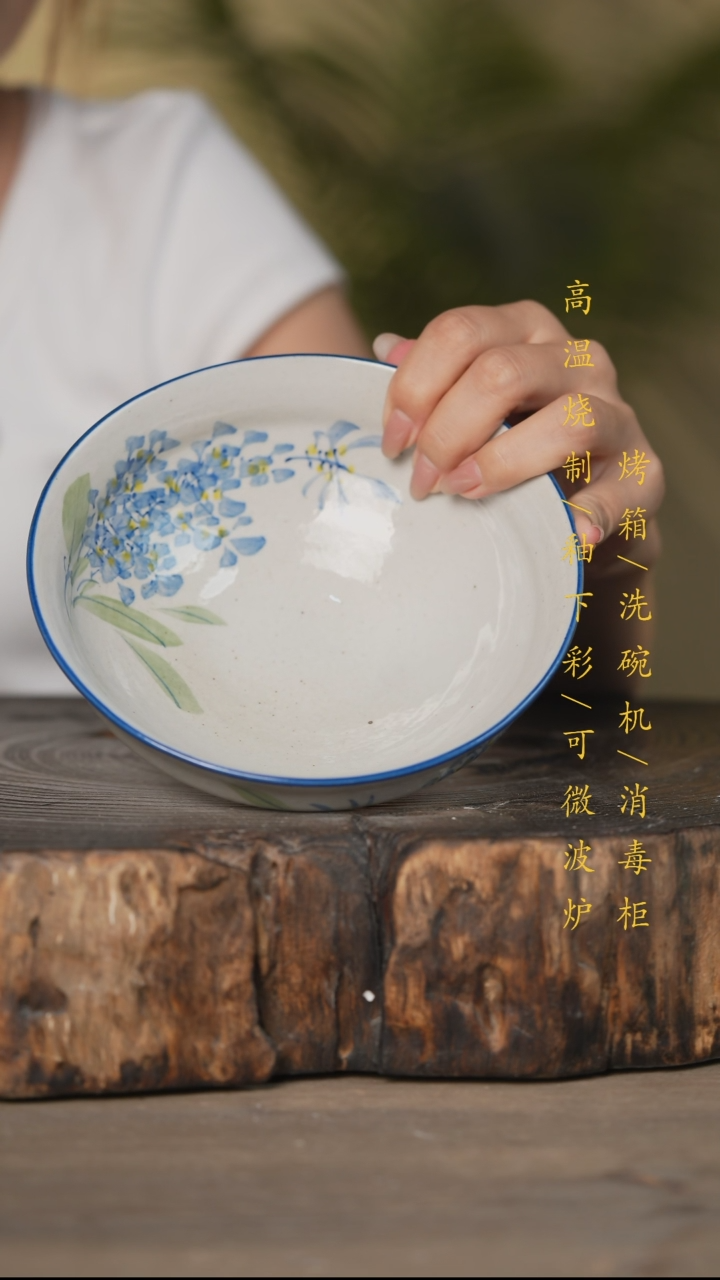 瓷片景德镇高温釉下彩可微波烤箱洗碗机