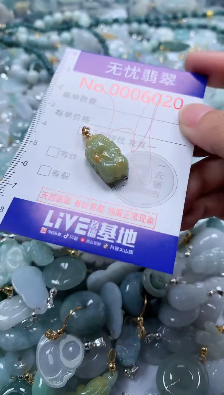 翡翠未镶嵌吊坠(不含链)6020