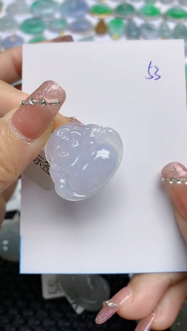 【闪购商品】翡翠颈饰18K金镶嵌天然A货翡翠 53
