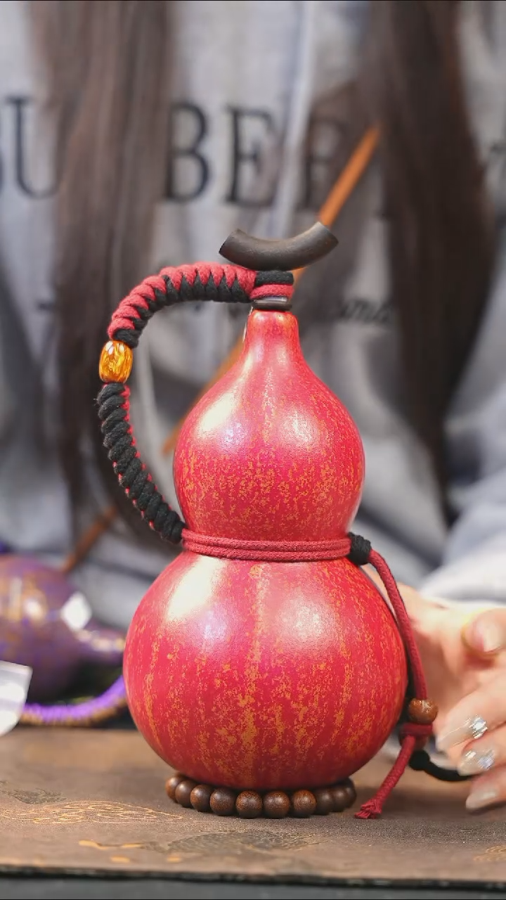 【闪购商品】XJ170大漆酒葫芦不包手串及旋转底座