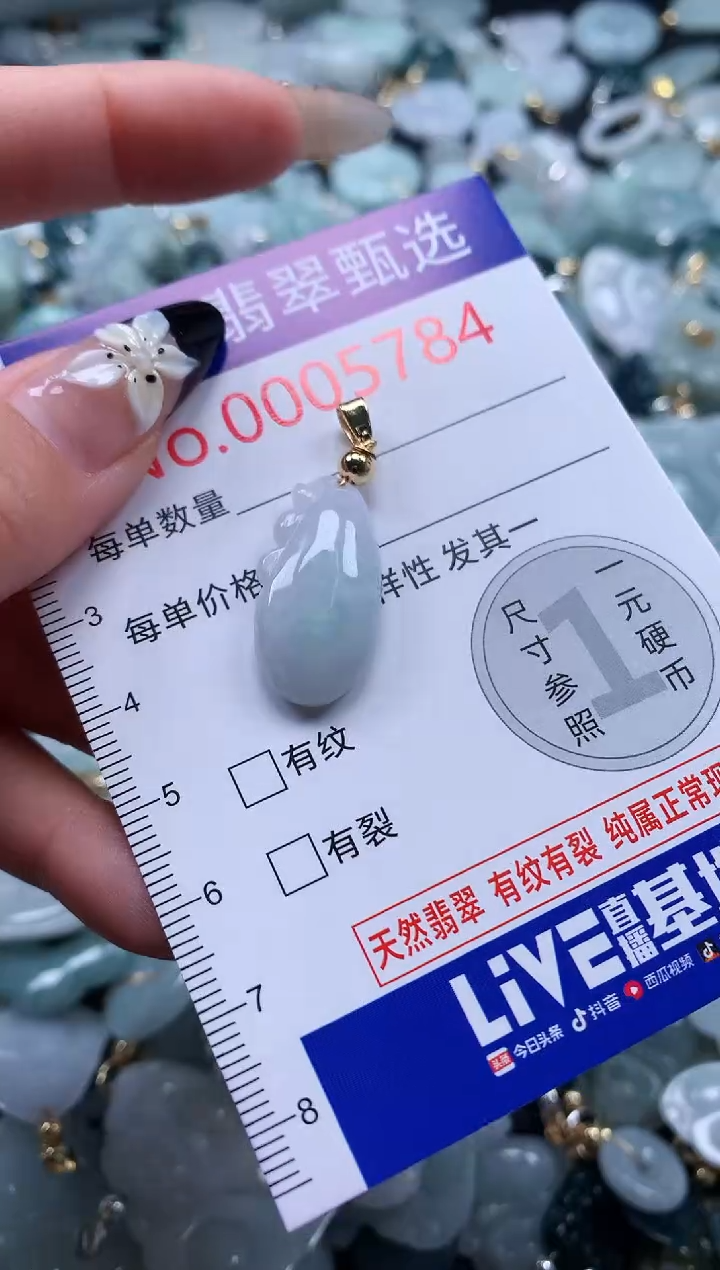 翡翠未镶嵌颈饰5784