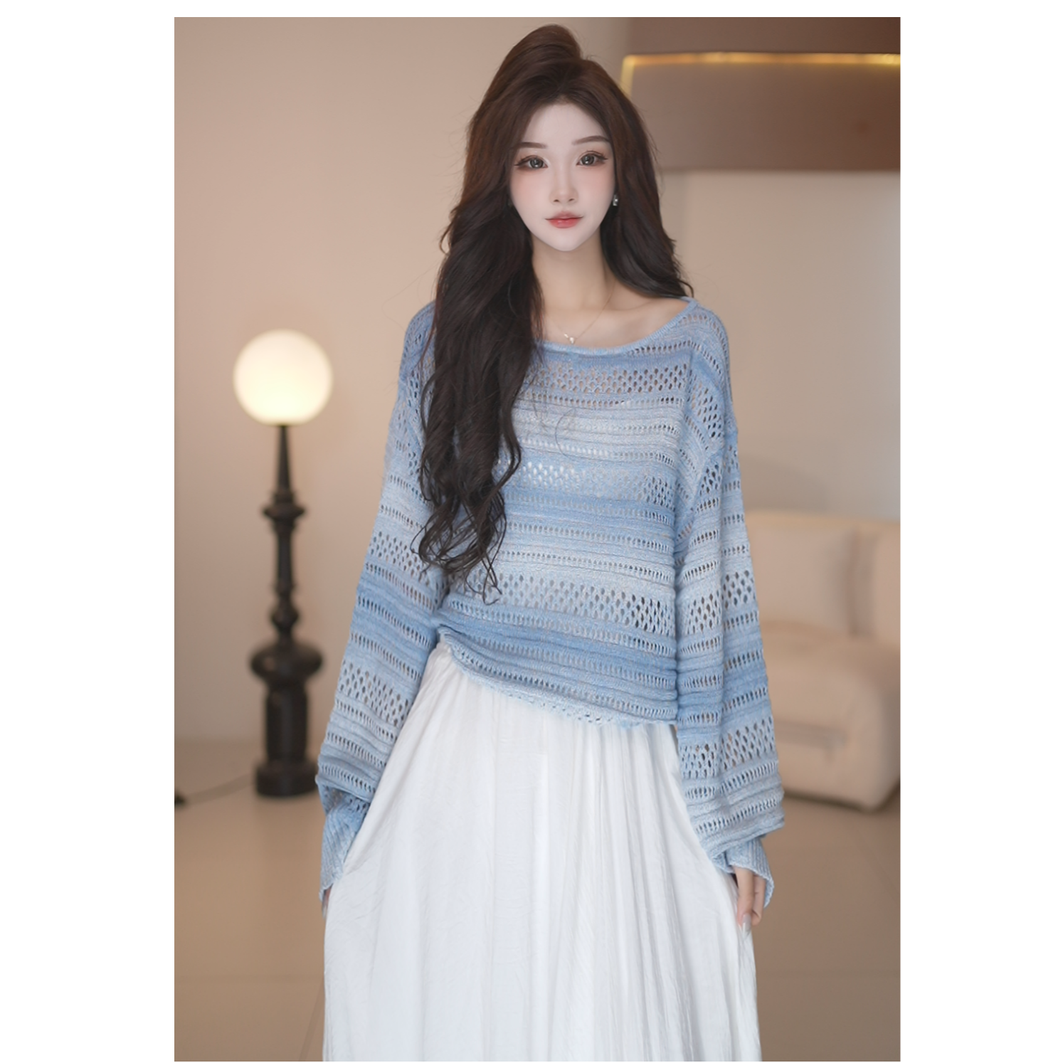 Basic House/百家好小众防晒长款T恤B1335B53UU2