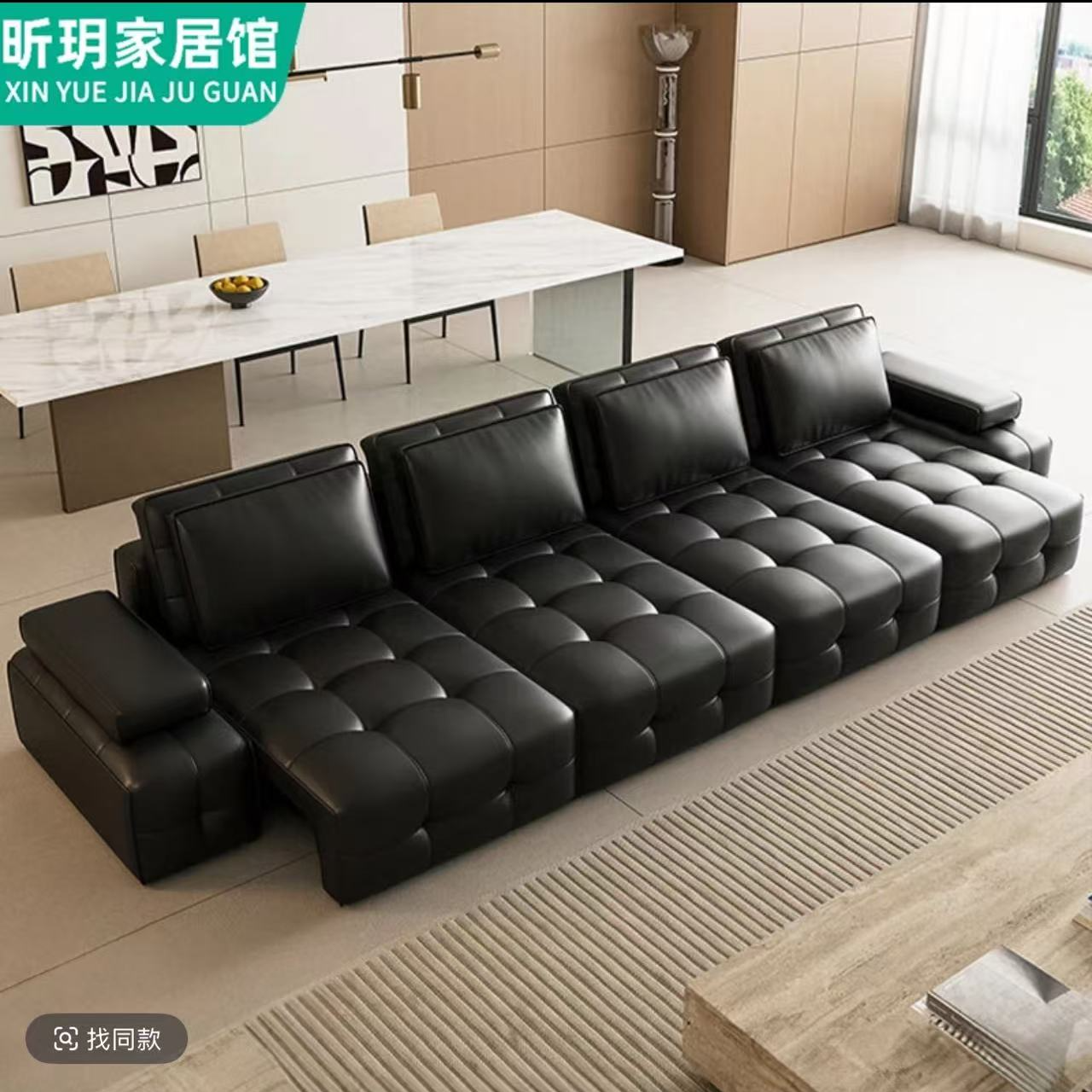 【劳伦斯】半青皮电动功能沙发慵懒型别墅风客厅网红款沙发