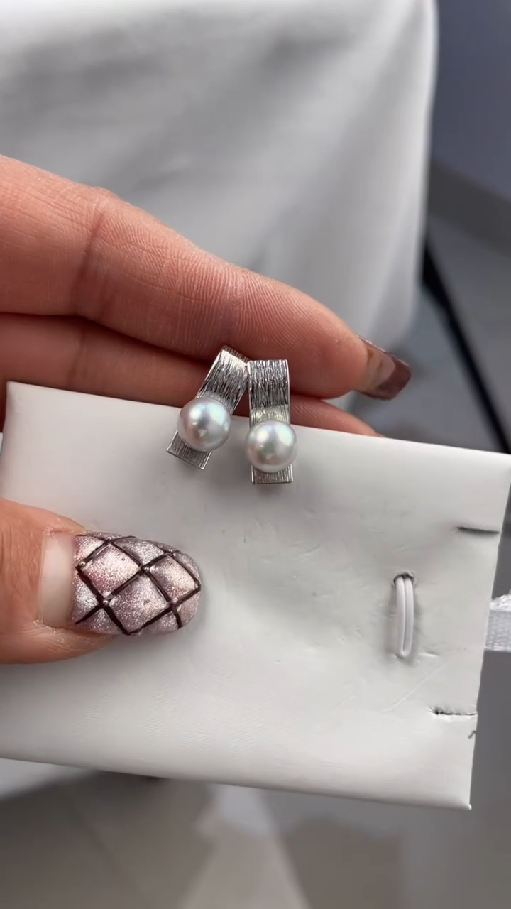 【闪购商品】海水珍珠耳饰银S925镶嵌耳饰