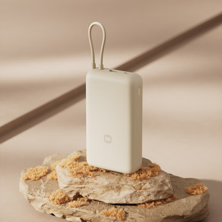 95新 Xiaomi/小米 小米（MI）小米自带线充电宝20000mAh33W浅咖色