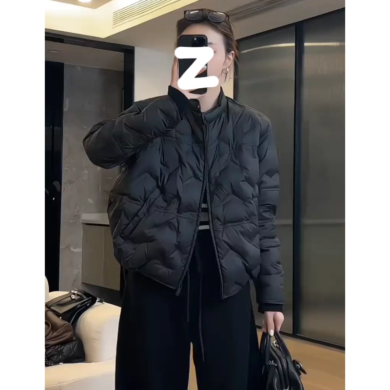 2025冬季新款韩版宽松休闲百搭短款羽绒服女轻薄保暖压胶外套上衣