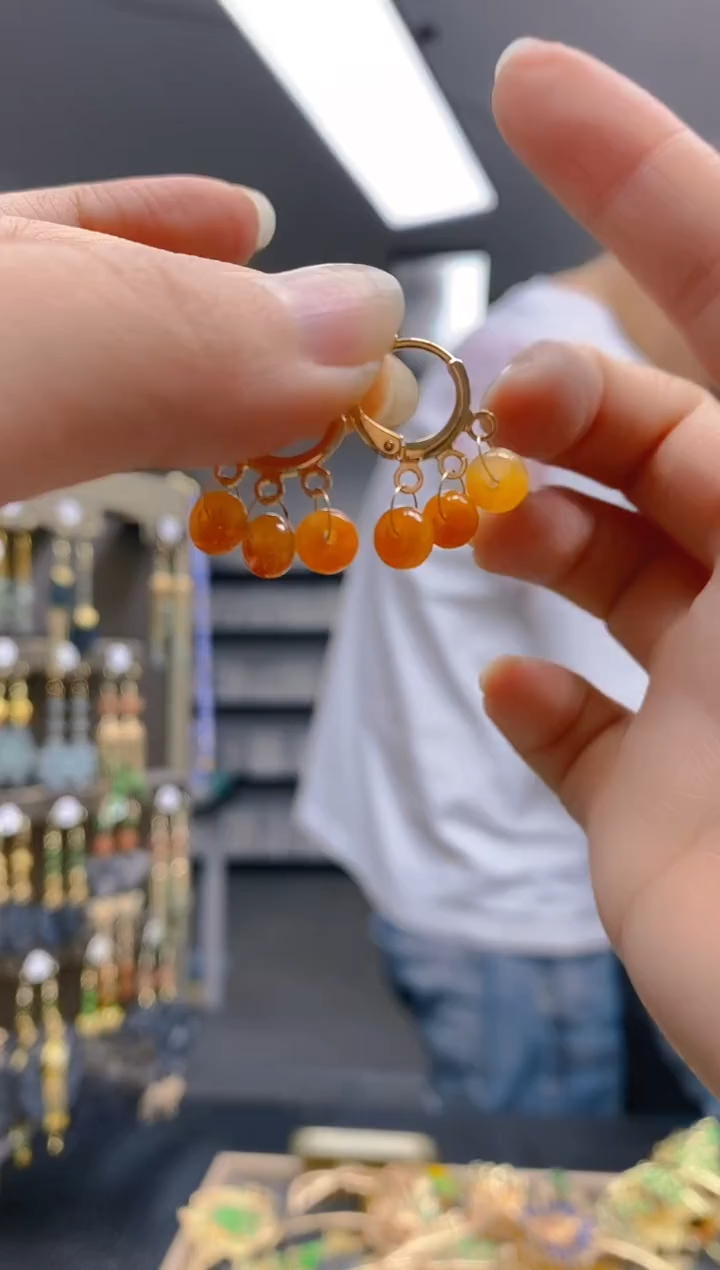 翡翠合金耳饰0389翡翠耳包