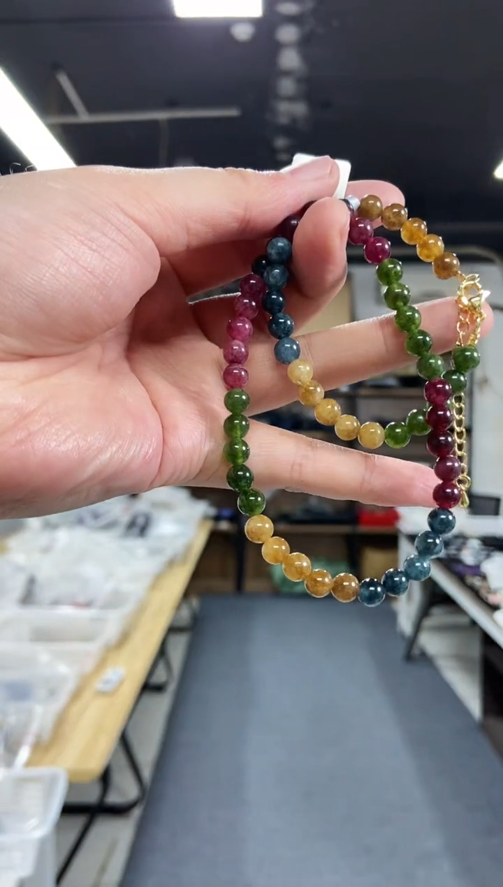 【闪购商品】碧玺项链未镶嵌多样性发其一颜色微差