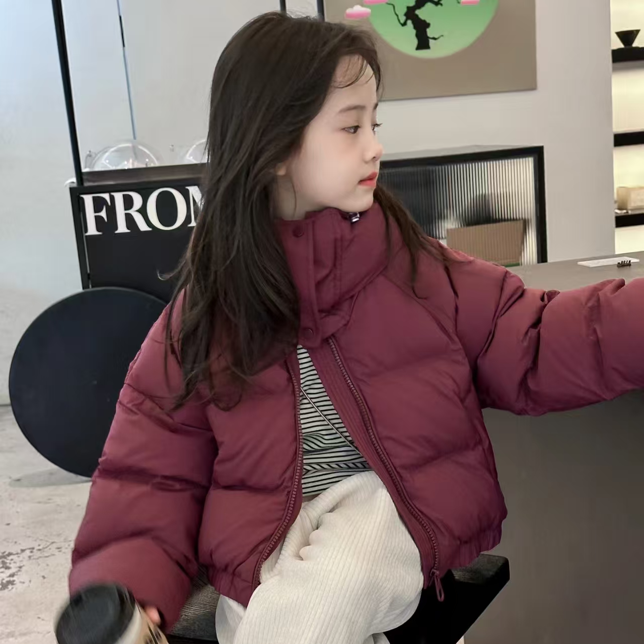 韩版女宝冬款棉服 扣号链接