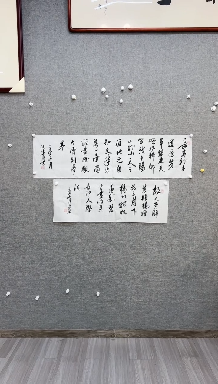 国画106号沈健康书法2张