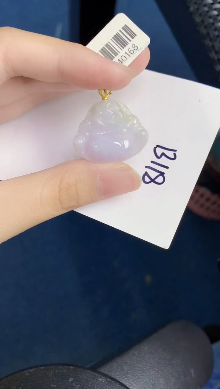 翡翠18K金镶嵌颈饰000000000