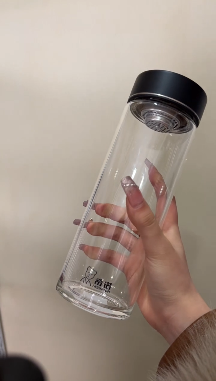 【闪购商品】单层大容量650ml高硼硅玻璃茶杯