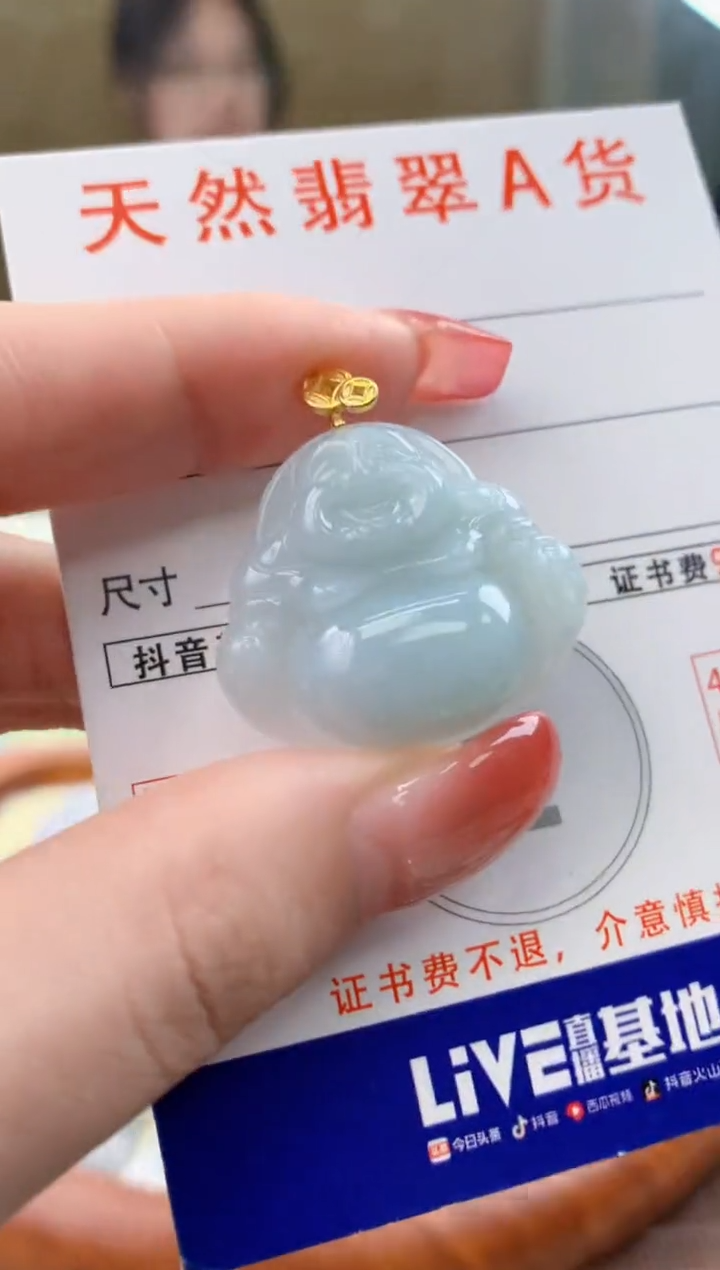 颈饰未镶嵌翡翠天然A货翡翠挂件