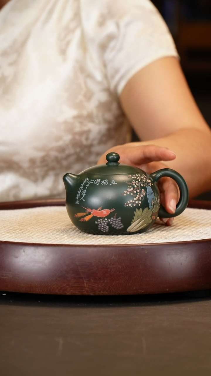 紫砂茶壶【邵忠源】绿泥西施   280CC