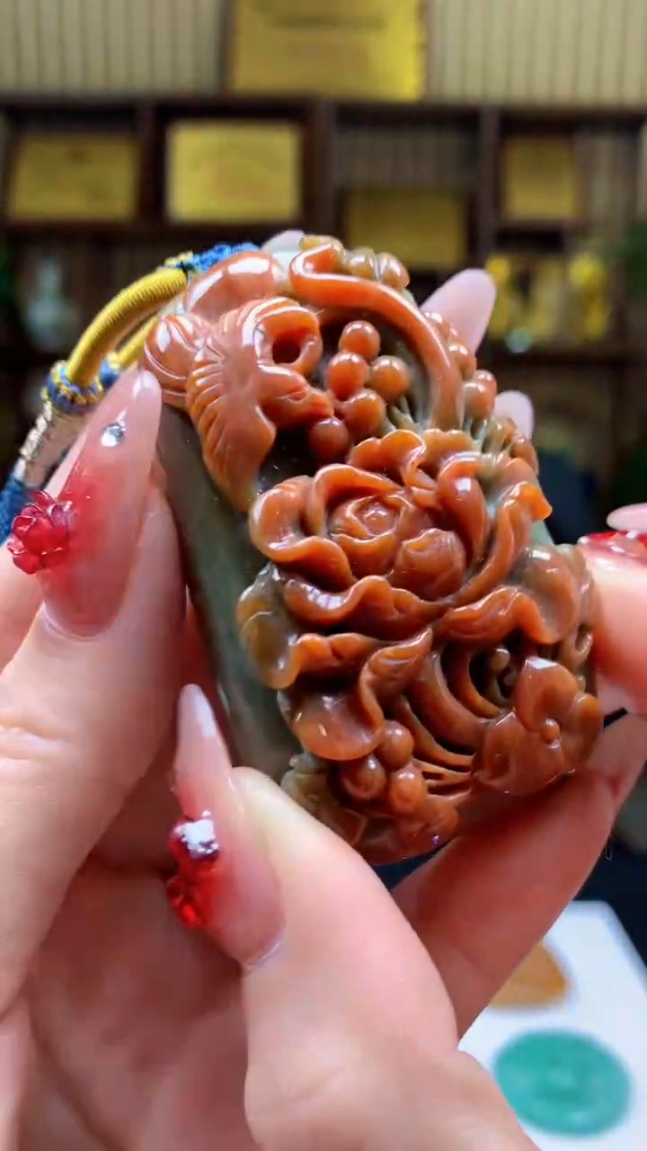 【闪购商品】定制翡翠未镶嵌1071ry-毛货挂件42