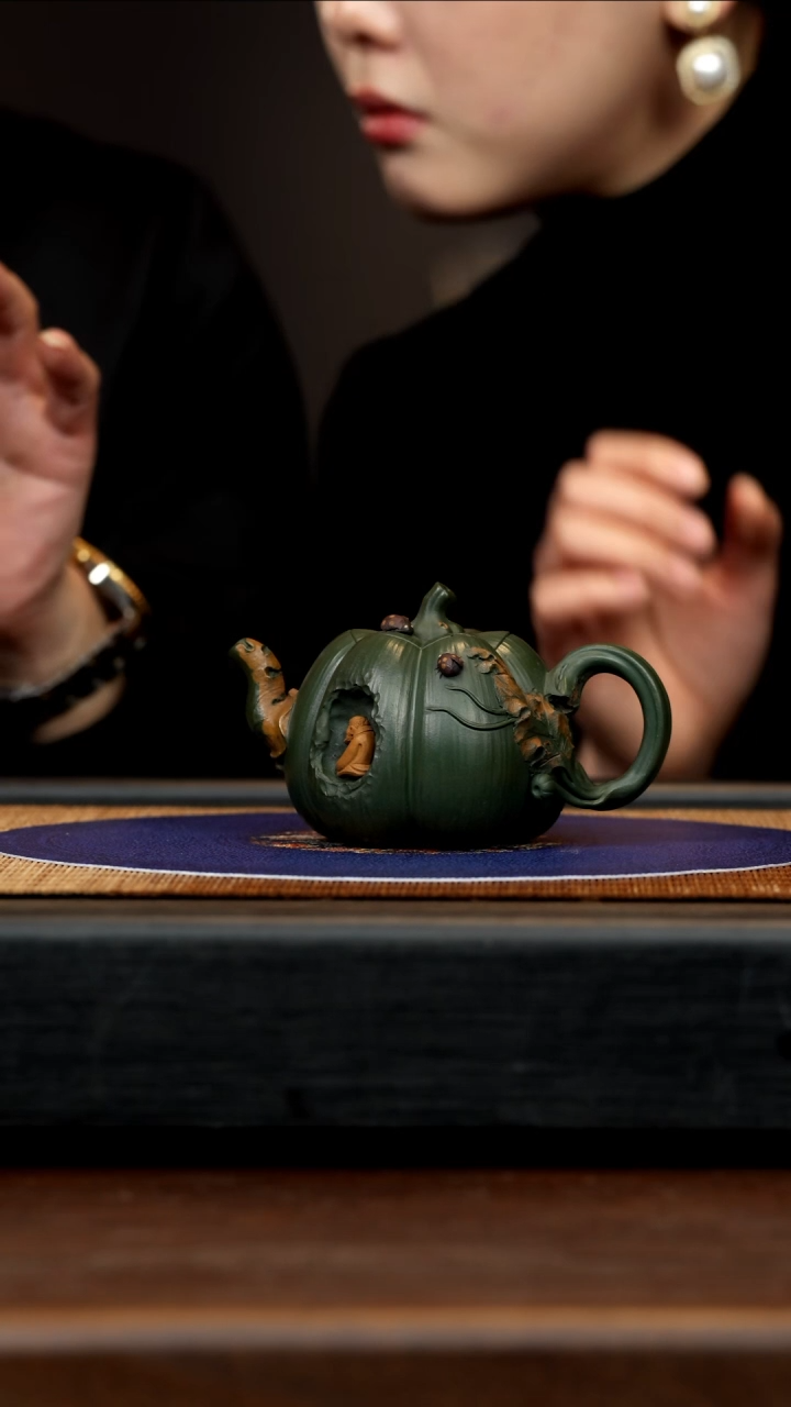 【闪购商品】紫砂茶壶CYL 绿泥 南瓜9