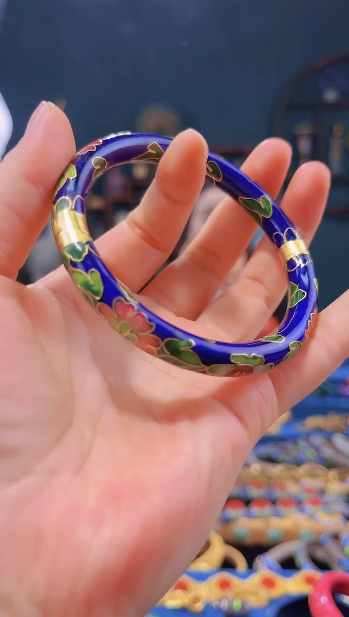 【闪购商品】非遗技艺 景泰蓝银蓝手镯 宝蓝