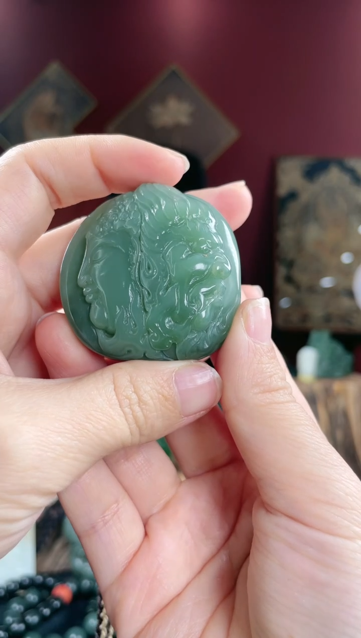 【闪购商品】和田玉颈饰未镶嵌碧玉佛魔