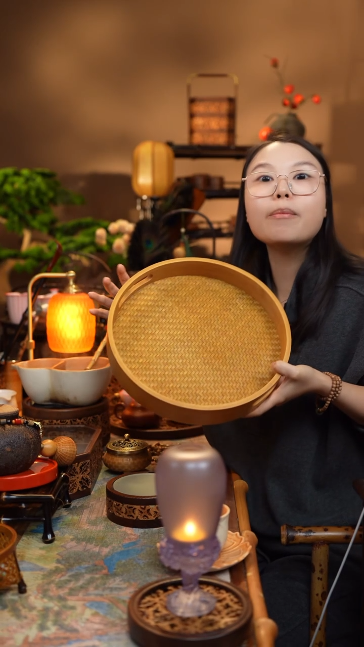 木善远观 竹编茶盘