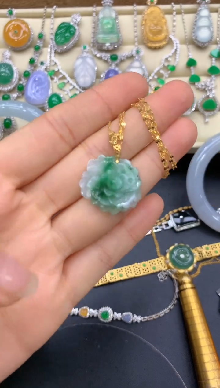 【闪购商品】翡翠颈饰18K金镶嵌276-中国好珍宝