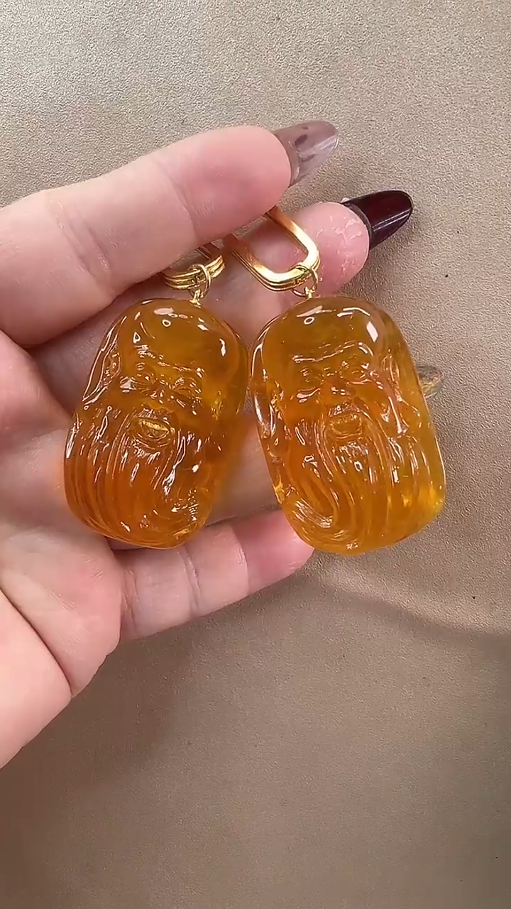 【闪购商品】琥珀耳饰未镶嵌耳环