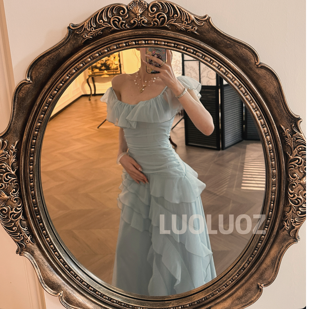 【现货】LUOLUOZ【沁凉一夏】仙气飘飘不规则女神范长款连衣裙cc106