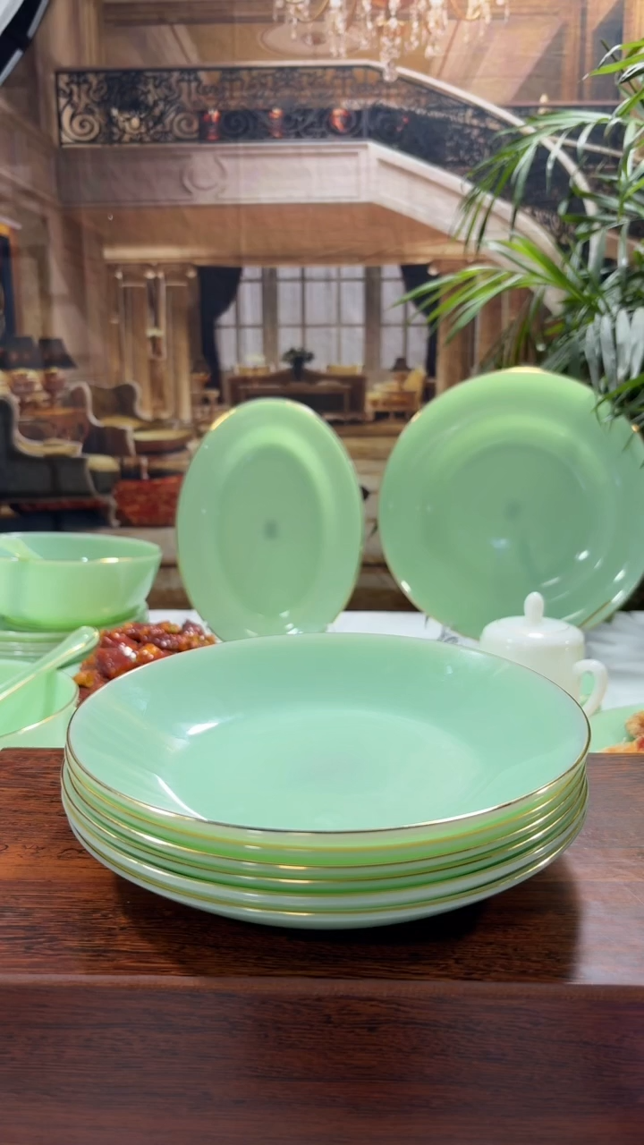 【闪购商品】...8英寸深盘6个  玉瓷【贝美】 
