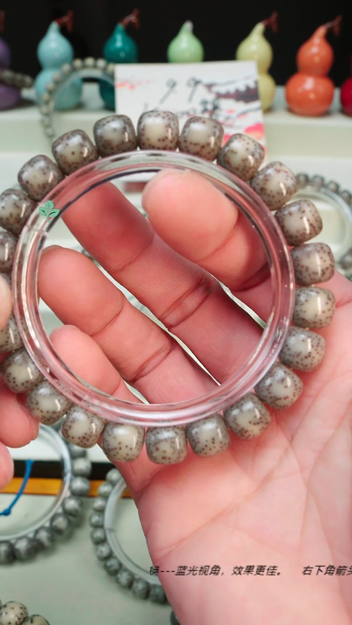 手串星月菩提海南石玉料星月菩提 一物一图 黑冰