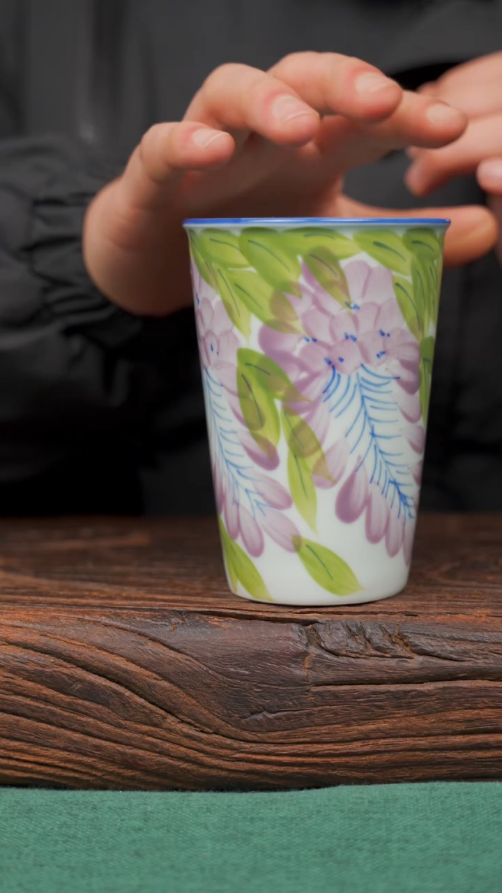 【闪购商品】瓷片38景德镇杯釉下手工手绘瓷器