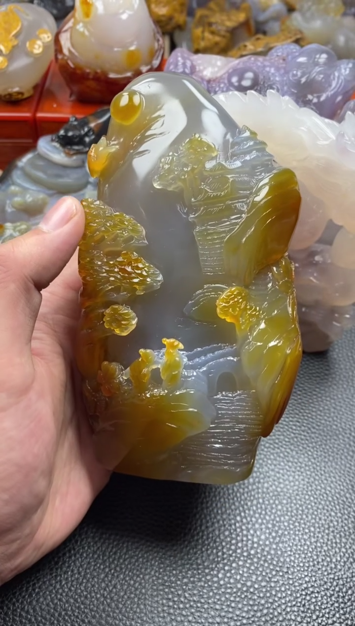 【闪购商品】玛瑙/玉髓摆件未镶嵌00