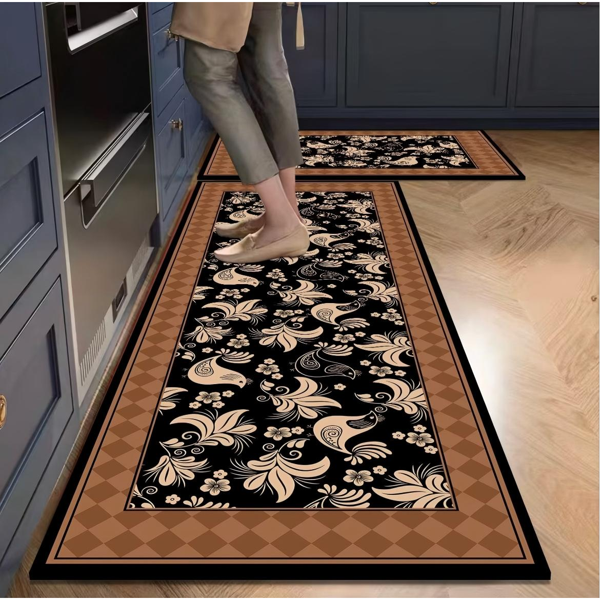 KX8004-8003【40×60+40×120cm】硅藻泥厨房地垫防滑防油免洗耐脏垫