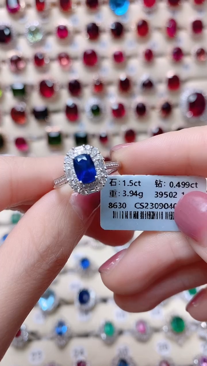【闪购商品】蓝宝石18K金戒指18K金镶嵌1