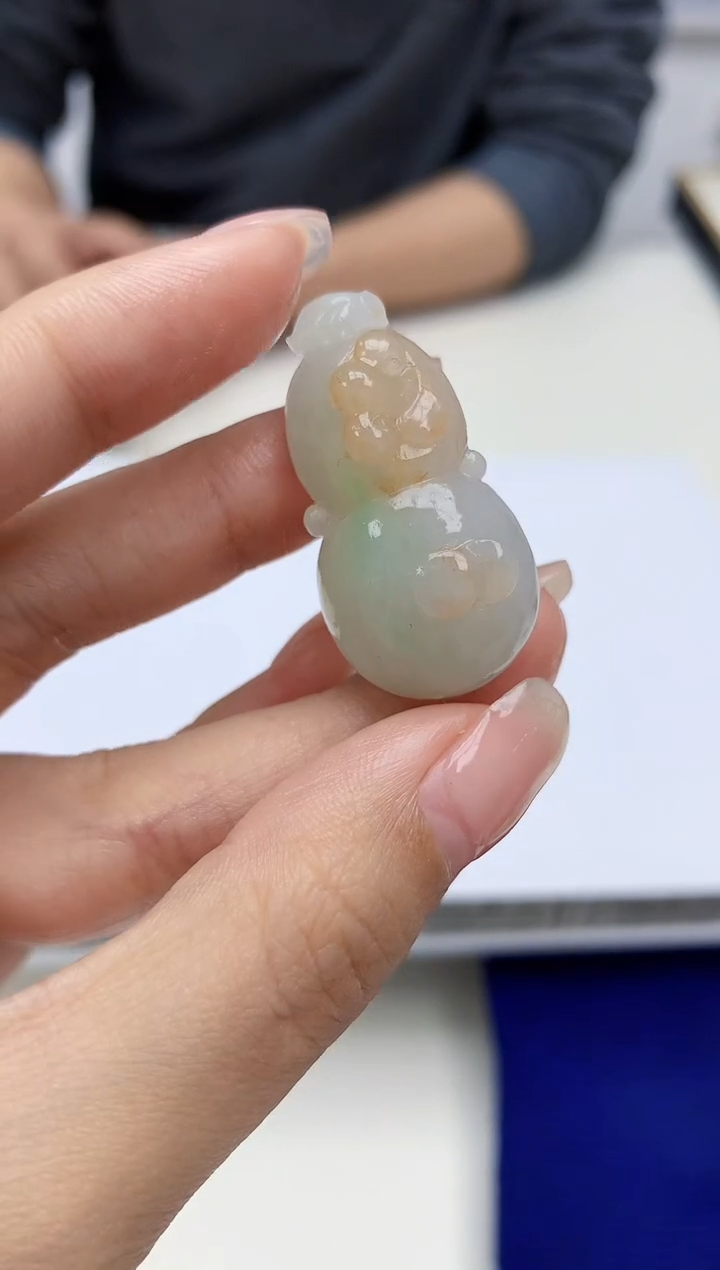 【闪购商品】定制翡翠未镶嵌3916kk-毛货挂件80