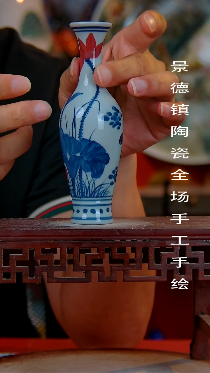 摆件手景德镇陶瓷 全场手工绘