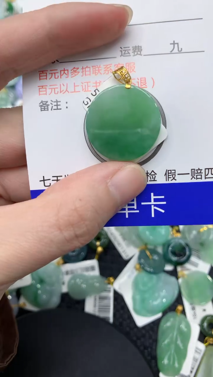 【闪购商品】翡翠颈饰18K金镶嵌11111111