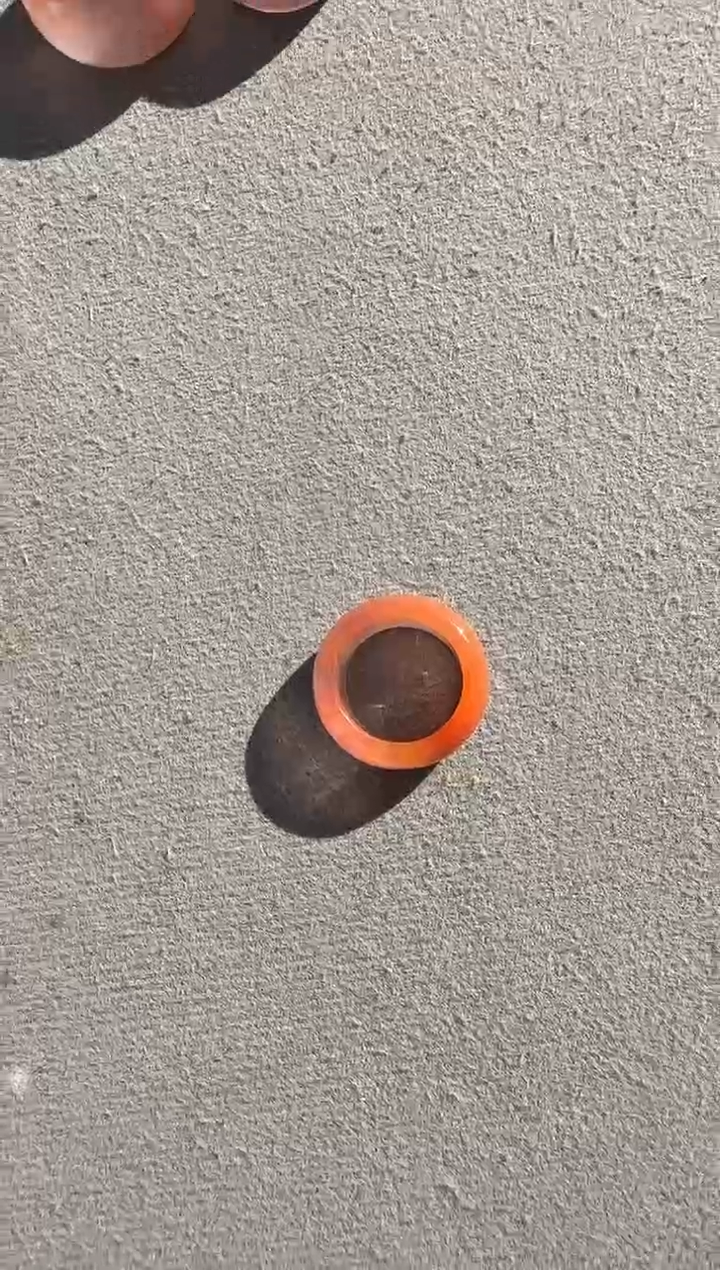 未镶嵌配饰南红玛瑙福*原矿无优化冰飘扳指11号w