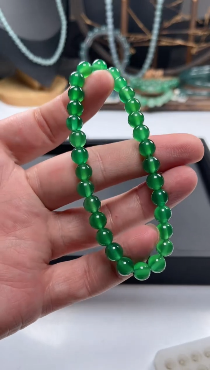 【闪购商品】玛瑙/玉髓手链合金玛瑙手串